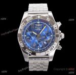 Swiss Grade Replica Breitling Chronomat A7750 Blue Roman Dial 44mm Men Watch